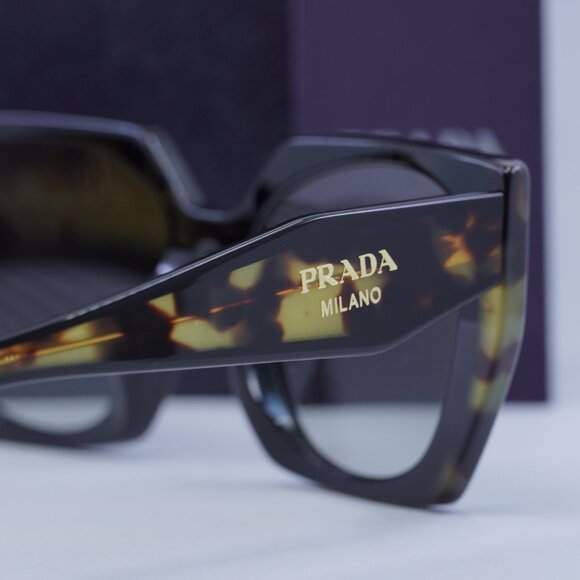 🕶️ New Prada PR15WSF 3890A7 Sunglasses - Black/Medium Havana Frame, Grey Lenses - Picture 5 of 9